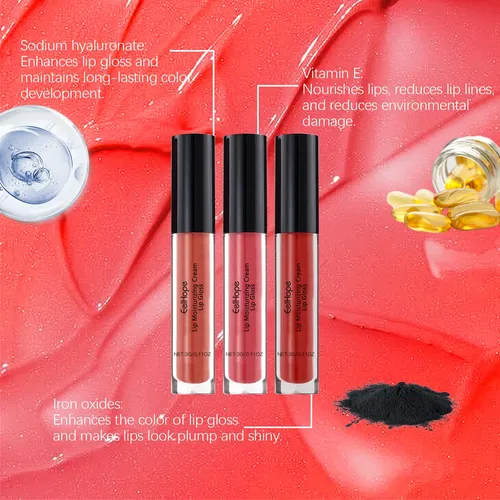 Brillo De Labios Hidratante Eelhope, Brillo Labial Colorido  Naranja