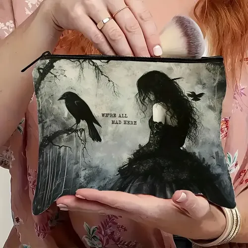 Bolsa De Cosméticos Gothic Crow Moonlit Forest, 5 Unidades 1 Fairy
