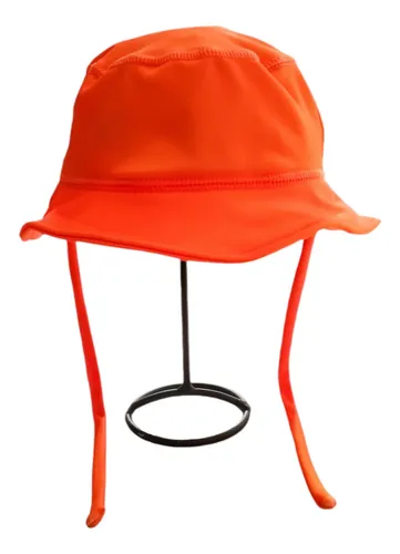 Gorro Infantil Tela Malla Bebe Niño Piluso Con Protección Uv Color Naranja Talle 5
