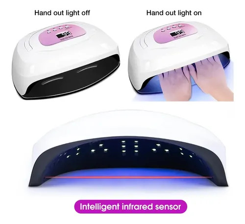 Cabina Sun Uv Led 220w Grande Para 2 Manos Profesional Gel