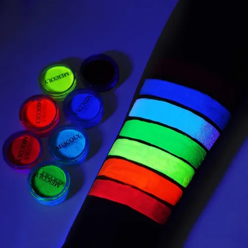 Delineador Neon Uv Meicoly 7 Colores, Base Agua, Vegano