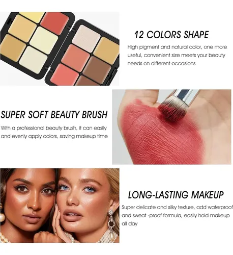 Paleta De Maquillaje En Crema 12 Colores Lsxia Set #05