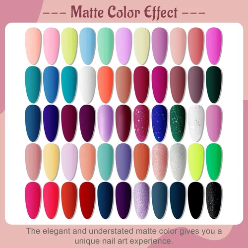 Kit Esmalte Gel 60 Colores Brillo Uv Base Top Coat