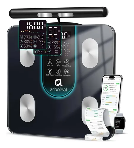Báscula Inteligente Digital 8 Electrodos 400 Lbs 7 En 1 Azul Oscuro Voltaje