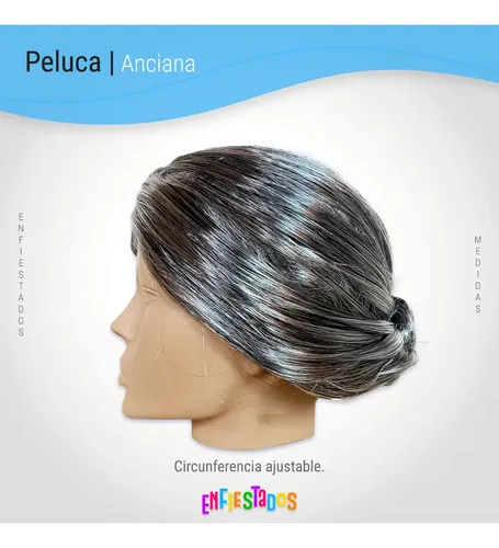 Peluca Abuela Rodete Cotillon Fiesta De Disfraces Carnaval
