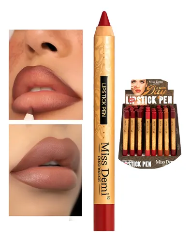 Lipliner Labial Cherry Red Nude Lipstick Lippencil Miss Demi