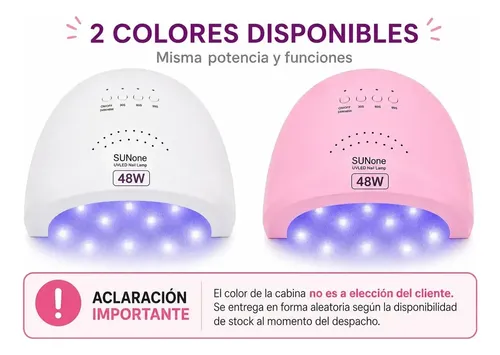 Kit Uñas Semipermanente Completo Cabina Uv 48w Accesorios