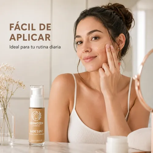 Base Adaptable 3 En 1 Maquillaje Protector Solar Hidratante