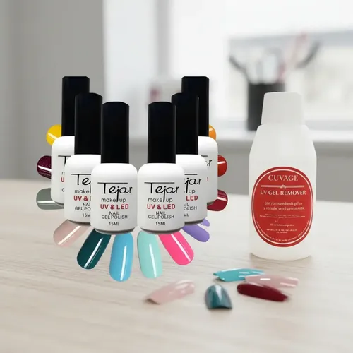 Kit Esmaltes Semipermanentes X 6 Color Led/uv Top Removedor