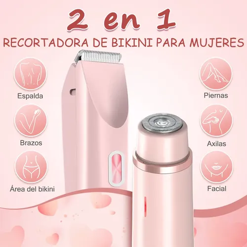 Depiladora De Bikini For Mujer Eléctrica Doble Cabeza 2 En 1