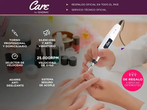 Kit Manicura Uñas Gadnic Con Torno Profesional Y Cabina UV LED 22W