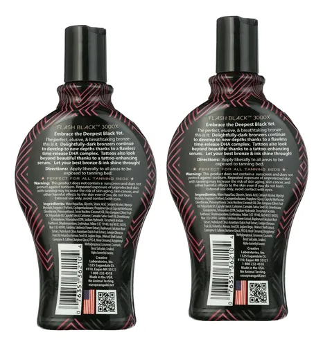 Loción Bronceadora European Gold Flash Black 3000x, 12 Onzas