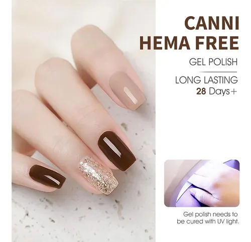 Kit Gel Uñas Canni Nude Neutral 6 Colores 9ml