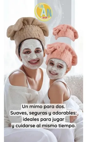 Toalla Turbante Cabello Microfibra Anti Frizz Secado Rapido