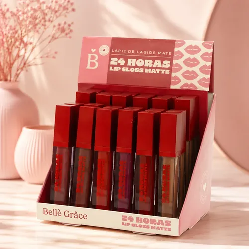 Labial Lip Gloss Mate 24 Horas Maquillaje Labios Veoquiero
