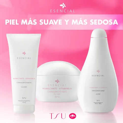 Crema Esencial Tsu Humectante Vitamina A Corporal 400 Ml