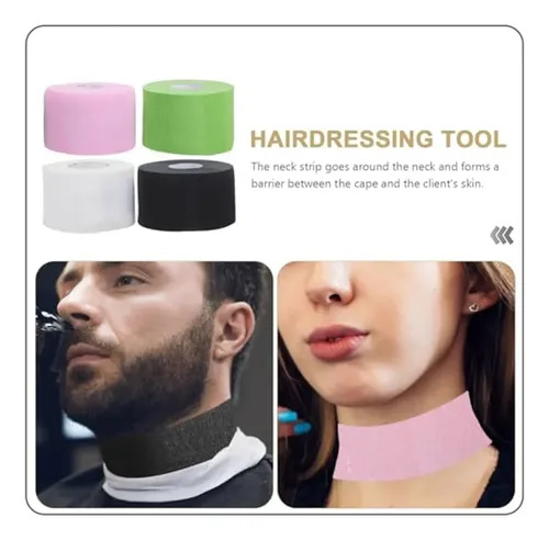 Tiras De Cuello Frcolor De 4 Rollos Para Peluquería, Cuello
