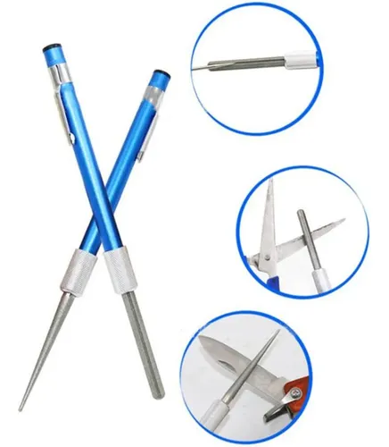 Sacapuntas Con Cuchillas Dentadas, Tijeras Y Bolígrafo