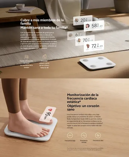 Balanza Digital Xiaomi Scale S400 Bluetooth Hasta 150kg