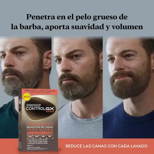 Tintura en Shampoo Just For Men Control GX Para Barba 118ml