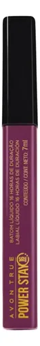 Avon Powerstay Labial Liquido Mate Power On Plum 7 Ml.