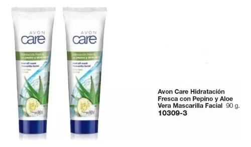 Avon Care mascarilla facial de limpieza peel off con aloe vera y pepino