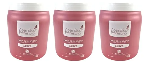 Kit X3 Ceras Templada Suave Cosmetica Profesional 1kg