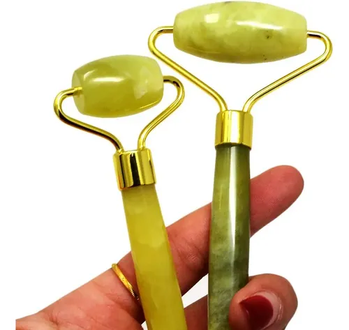 Rodillo Facial De Jade Natural Para Masaje Y Antiedad