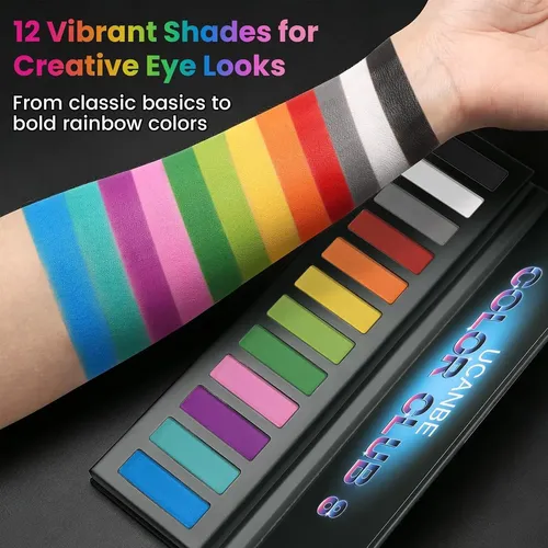 Paleta De Sombras Ucanbe 12 Colores, 8+2 G, Variación 08