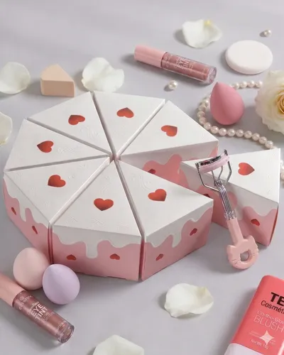 Beauty Box Cake Con Maquillaje Y Accesorios.