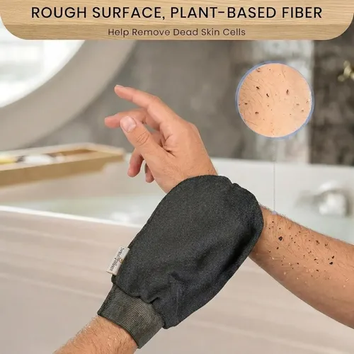 Guante Exfoliante Kessa Marroquí Jardin Oleane (negro)