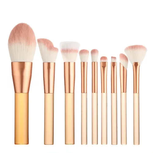 Qsj Set De 9 Pinceles De Maquillaje Pincel De Polvo Mzgj