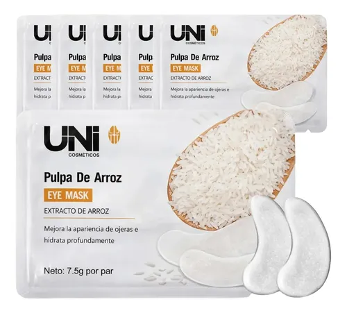 6 Parches Para Ojeras Con Extracto Pulpa De Arroz Hidratante