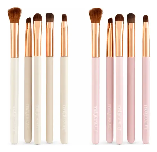 Set X 5 Brochas Para Maquillaje Modelo Cartera Mely Beauty