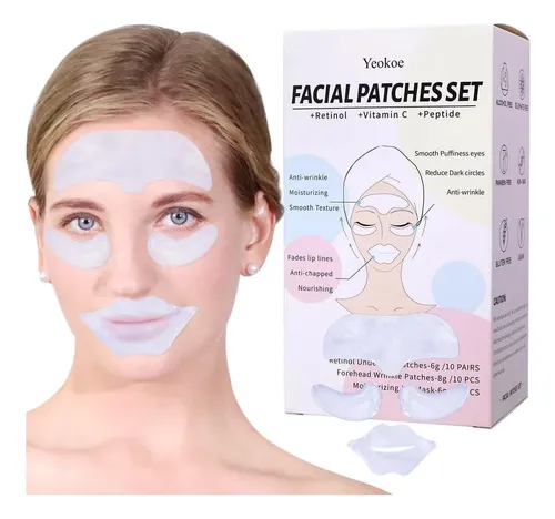 Set De Parches Faciales Antiarrugas Y Mascarillas 30 Pcs