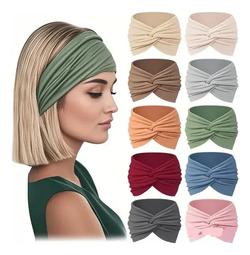 10pcs Pañuelo Cinta El Pelo De Yoga, Ancho Transpirab /a