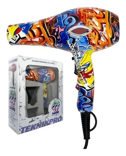 Secador De Pelo Profesional 1800w Graffiti 6600 – Teknikpro Color Grafiti