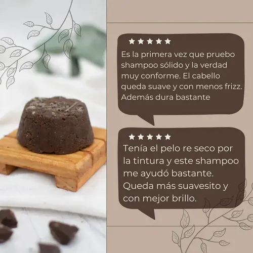 Shampoo Y Acondicionador Solido Chocolate, Reparador