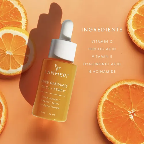 Sérum Ferúlico Lanmeri Con Vitamina C + E +, 15%, 1 Onza Líq Día/noche
