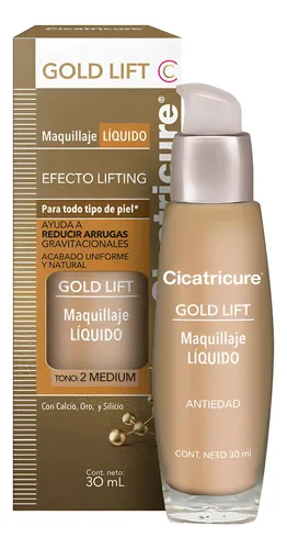 Cicatricure Gold Lift Maquillaje Tono 2 Medium 30ml 2 Medium