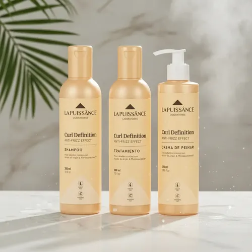 La Puissance Rulos Shampoo + Acondicionador + Crema Peinar