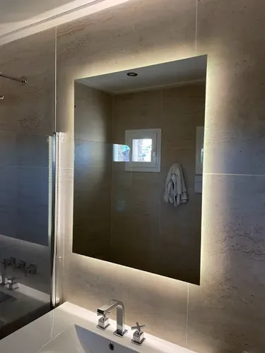 Espejo Luz Led Baño Rectangular Touch Desempañante 60×80