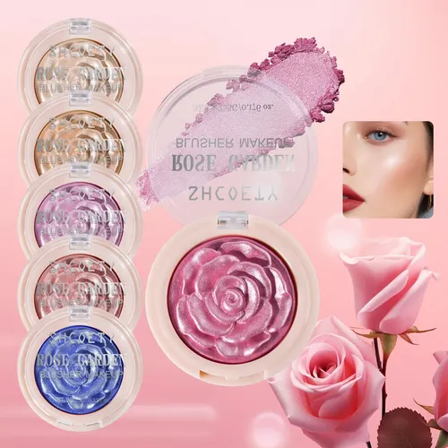 Shcoety Iluminador 3d Rosa Rubor Contorno Cuerpo Cara