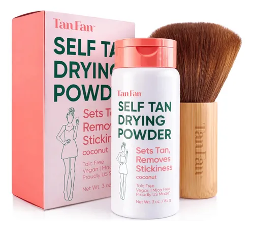 Kit De Polvos Secantes Autobronceadores Tan Fan, 85 G, Vegan