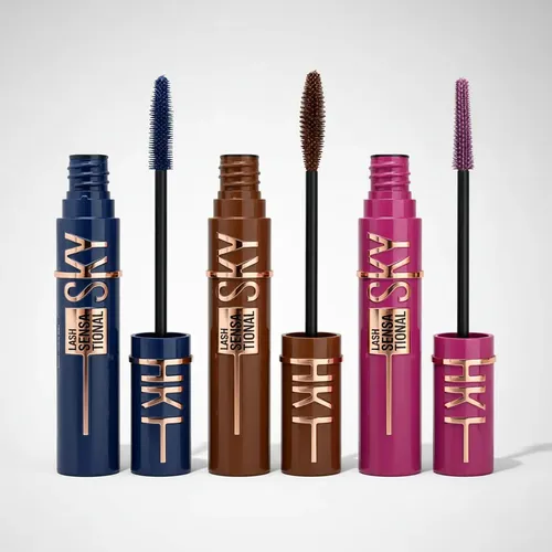 X3 Mascara Color Sky High Tei Rosa Marrón Azul 24h Original