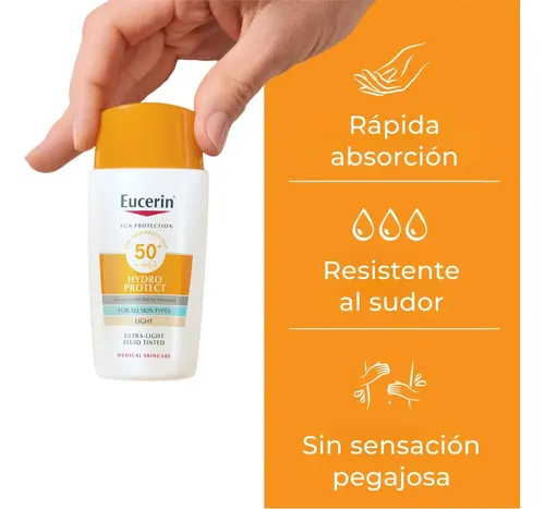 Eucerin Hydro Fluid Protector Solar Facial Tono Claro Fps 50