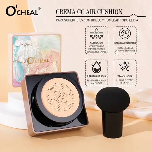 Base Ocheal Air Cushion Cc Cream Con Esponja Para Rostro