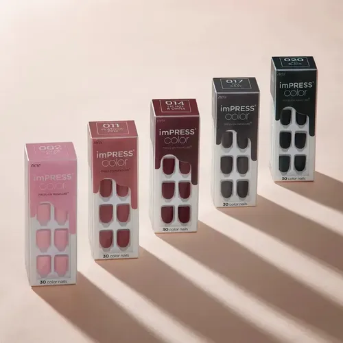 Uñas Postizas Bliss | Impress Color Press-on Nails Adhesivas Color Rosa Point Pink