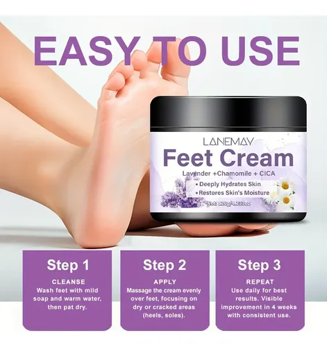 Crema De Lavanda Para Pies Y Talones Agrietados 2 Pc