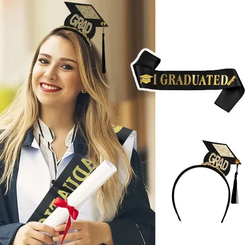 Diadema, Diadema, Gorra Graduada, Banda Satinada, Accesorios